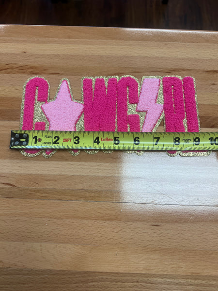 Cowgirl large Iron on patch