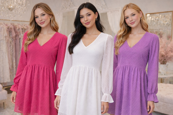 Simply Sweet Swiss Dot Babydoll Dress 🤍