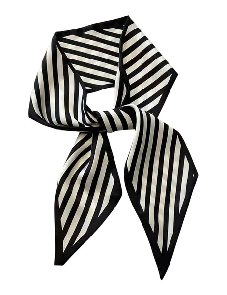Black & White Striped Scarf