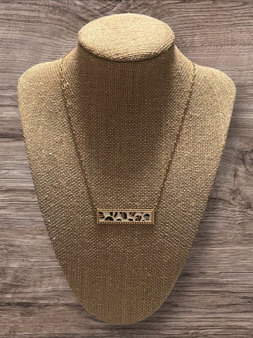 Leopard bar necklace