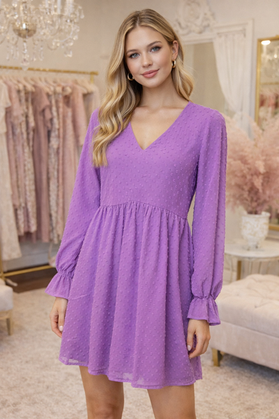 Simply Sweet Swiss Dot Babydoll Dress 🤍