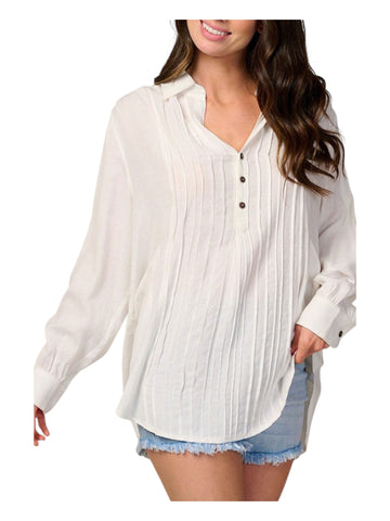 Tunic style long sleeve top