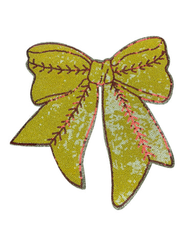 Softball Bow Iron on patch