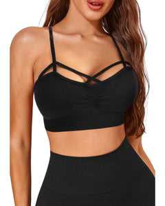 Strappy soft knit bralette