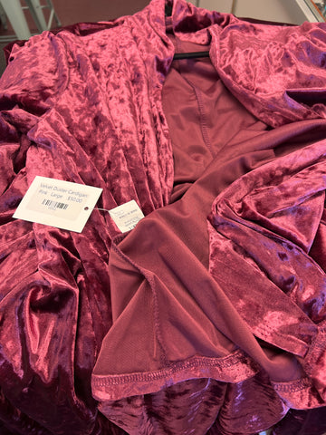Velvet collared duster Cardigan