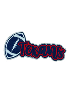 Texans large Iron on patch