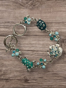 Silver sea style bracelet