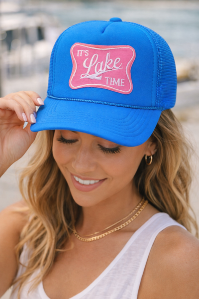 It’s Lake Time Blue Trucker Hat -Otto