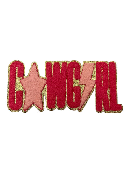 Cowgirl large Iron on patch