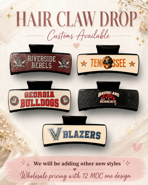 School pride hair clips