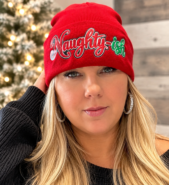 Naughty-ish red beanie