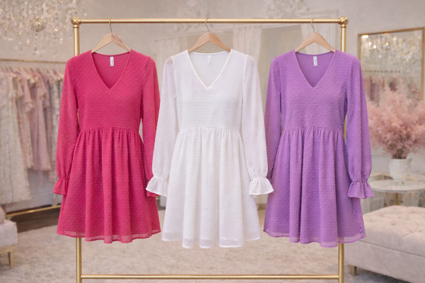 Simply Sweet Swiss Dot Babydoll Dress 🤍