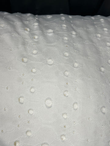 Ruffle sleeve eyelet top