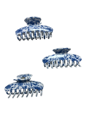 Blue Flower  Hair Claw