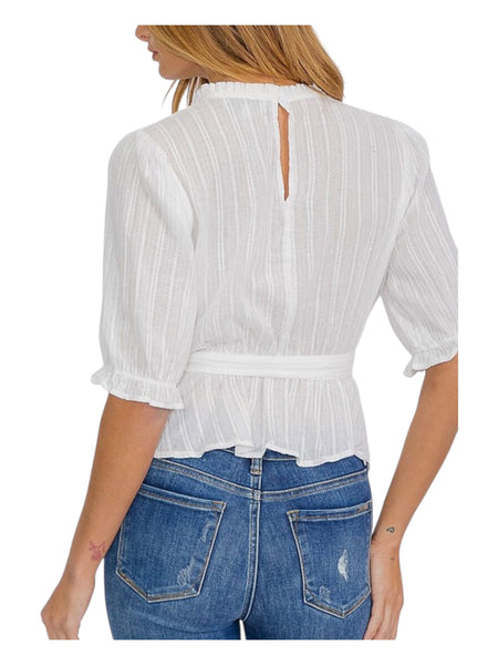 Short sleeve with tie top
