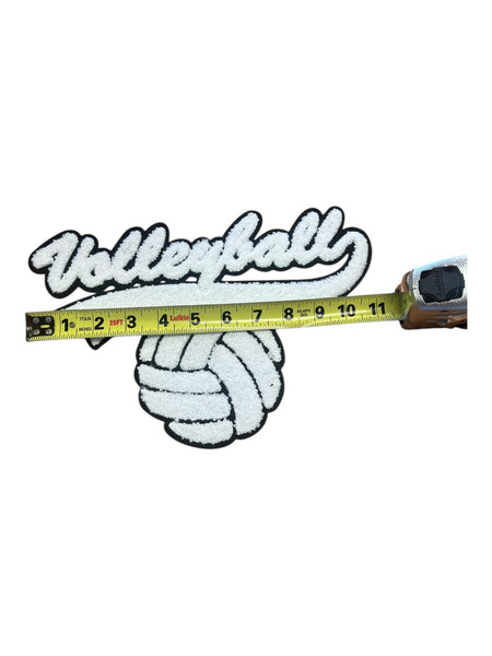Volleyball chenille iron on patch