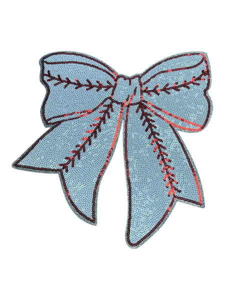 Baseball Bow Iron on patch