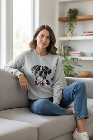 Super cute Dog with bow graphic Sweatshirt