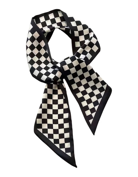 Black & White Checkered Scarf