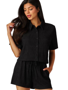 Crinkled Comfy 2 pc short set