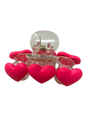 3 Hearts  Hair Claw Clip