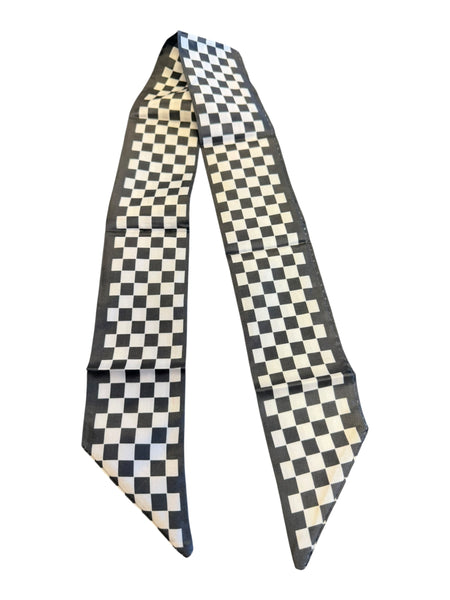 Black & White Checkered Scarf