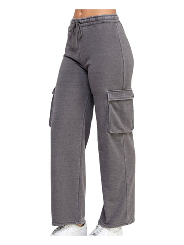 Burnout Cargo Pocket  Straight leg Jogger Pants