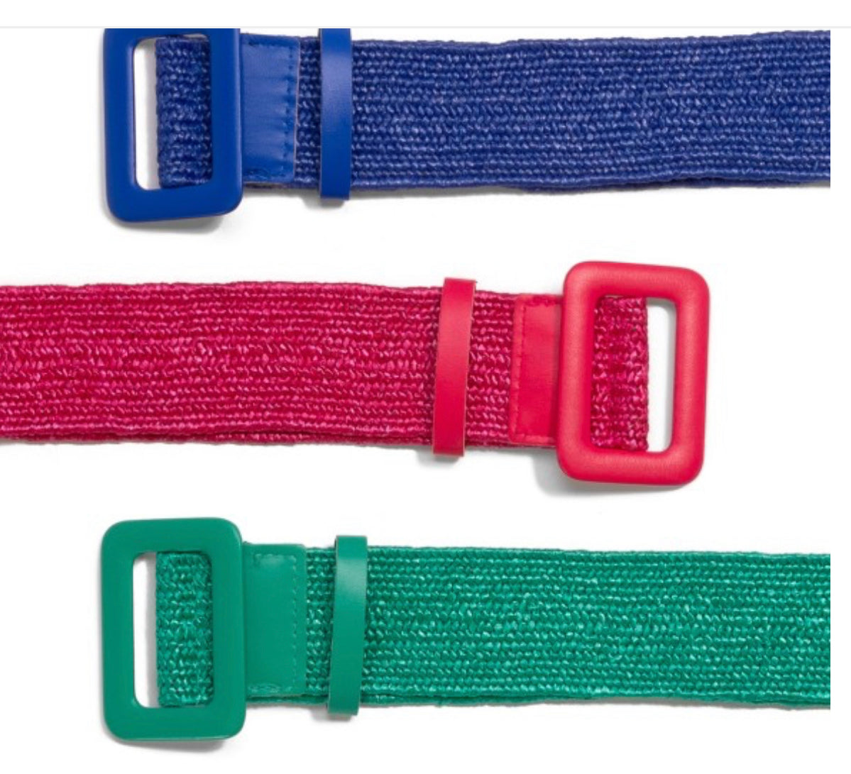 Blue elastic straw belt