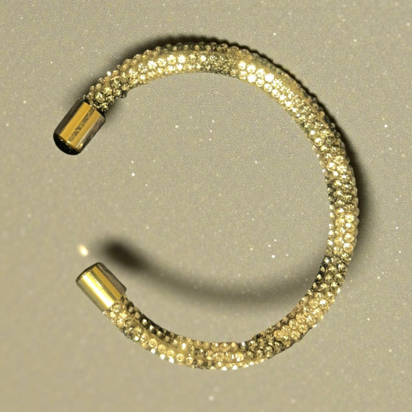 Sparkly rhinestone open cuff bracelet
