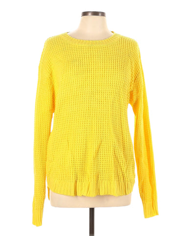 Hi-Low Long Sleeve Waffle Sweater