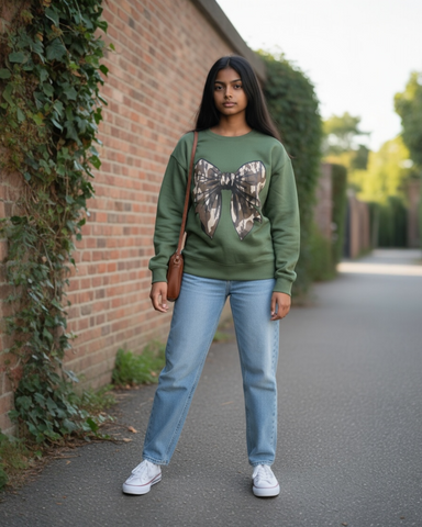 Camo Bow Sweatshirt