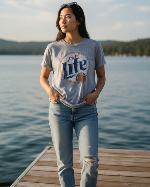 Graphic Tee Miller Lite Lake Life