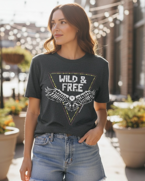 Graphic Tee- Wild & Free