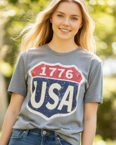 Unisex Graphic Tee- 1776 USA