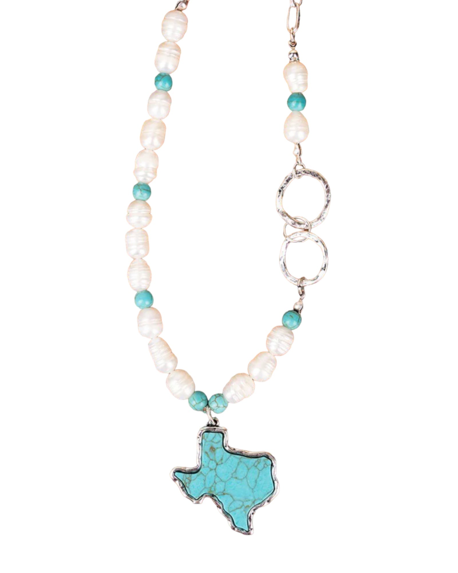 TURQUOISE TRESSA TEXAS PEARL NECKLACE