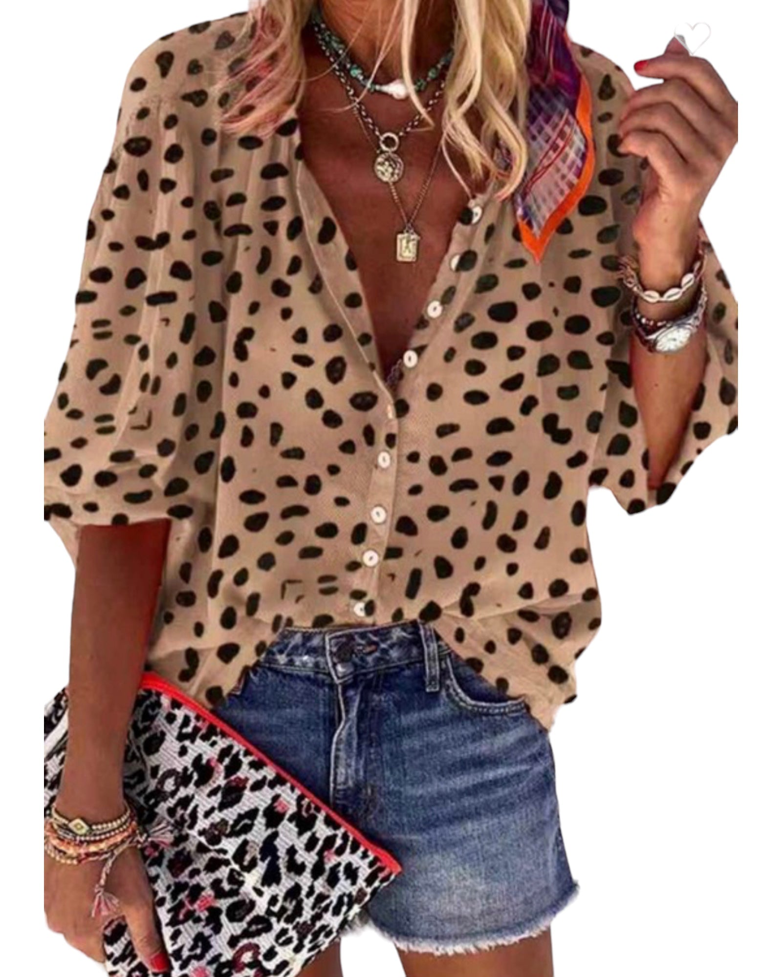 Leopard print casual Top