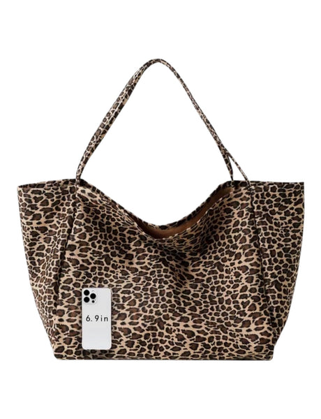 Leopard Print Oversized Everyday Tote Bag
