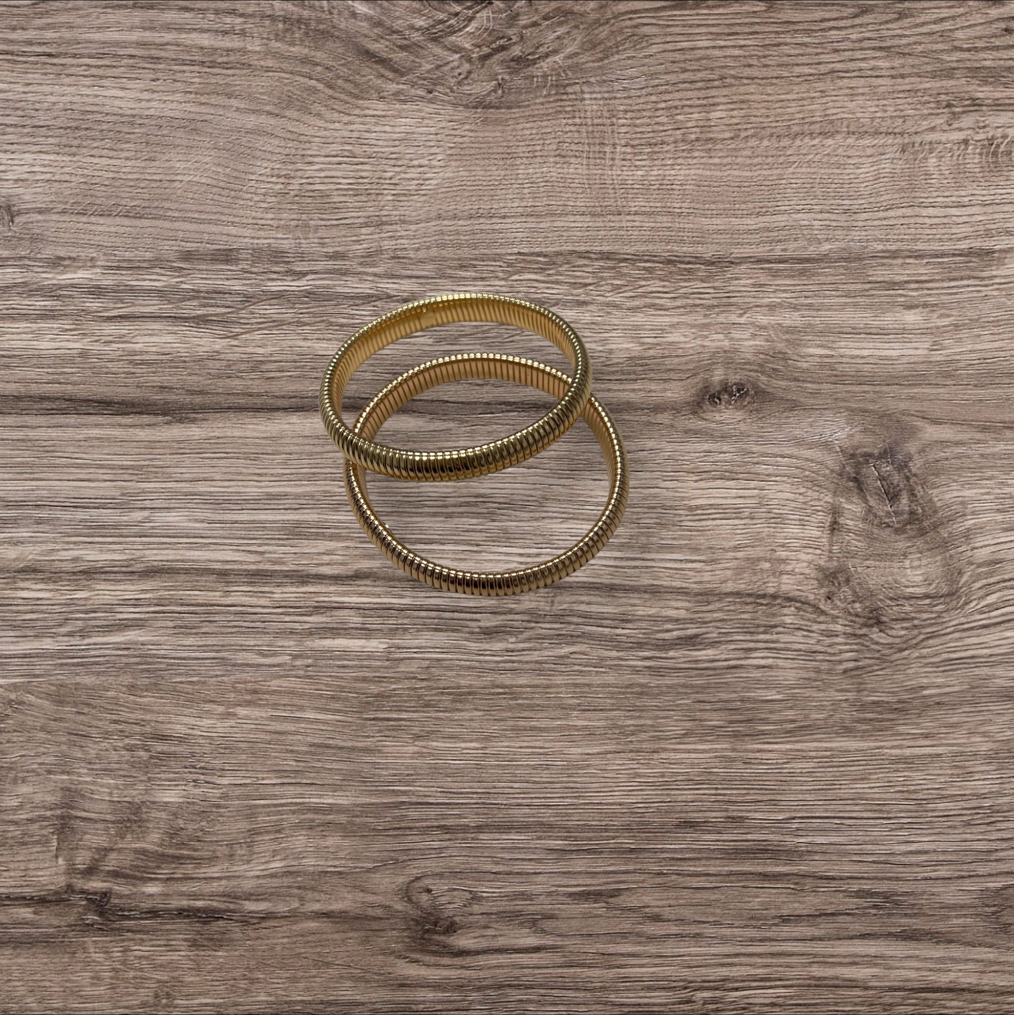 Gold bracelet set 2 pcs
