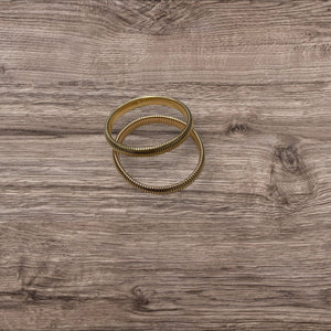Gold bracelet set 2 pcs