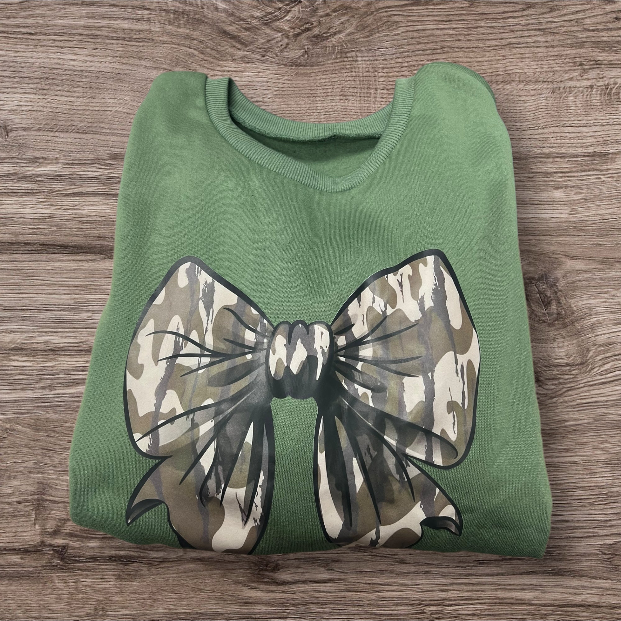 Camo Bow Sweatshirt