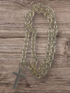 Chunky  chain w/ cross necklace