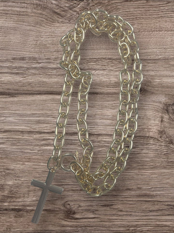 Chunky  chain w/ cross necklace