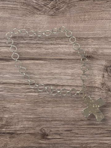 Chunky chain w/ cross necklace