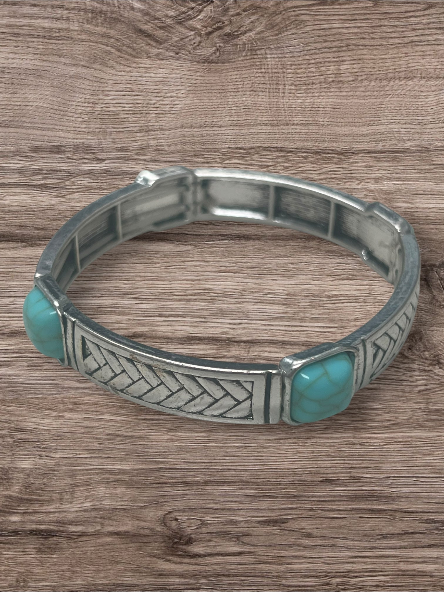 Fashion silver turquoise bracelet