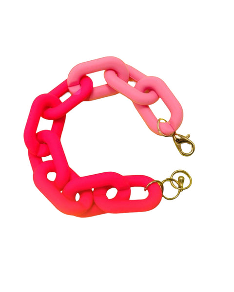 Matte 2 tone  chained Bracelet