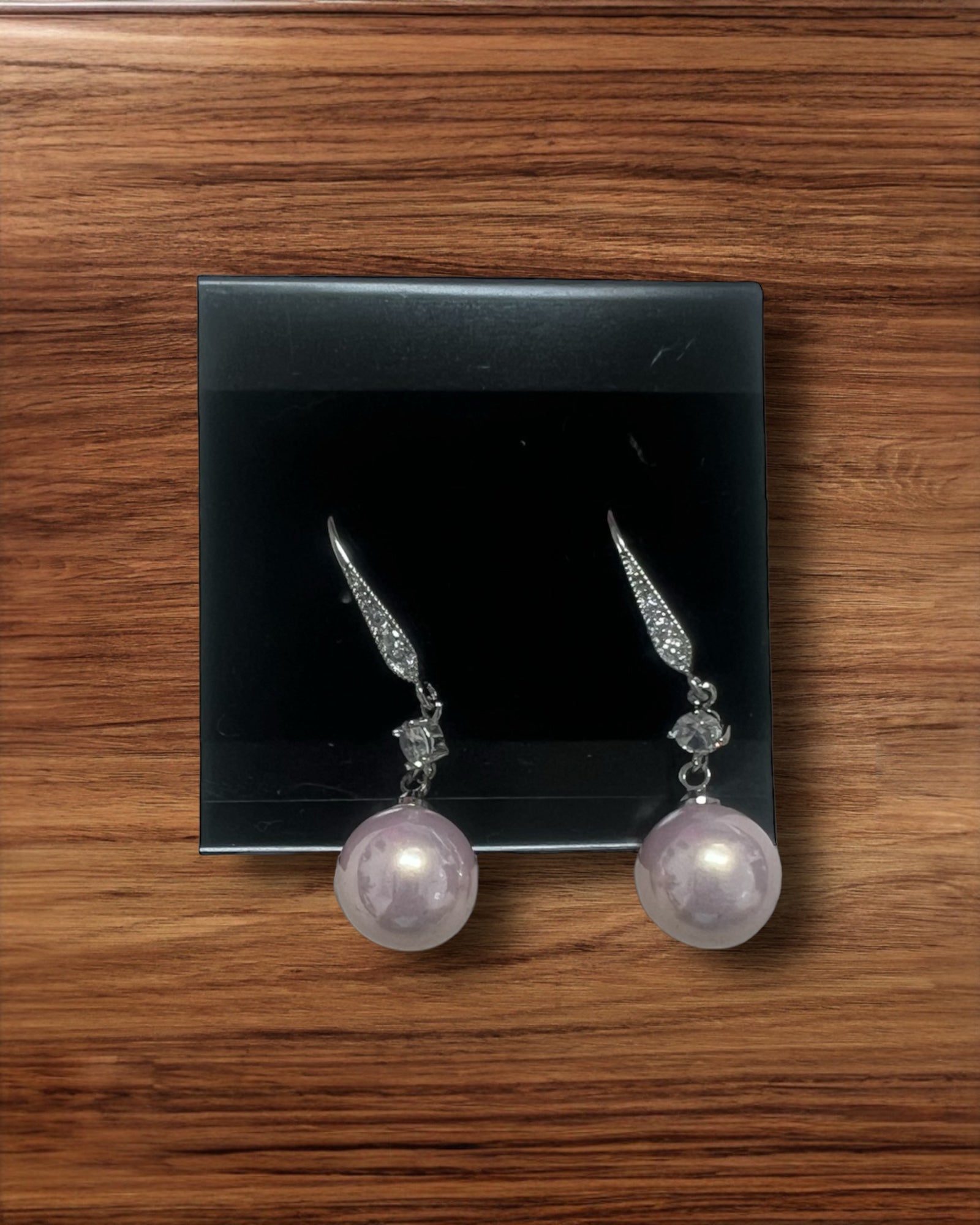 Pink Pearl single drop earrings