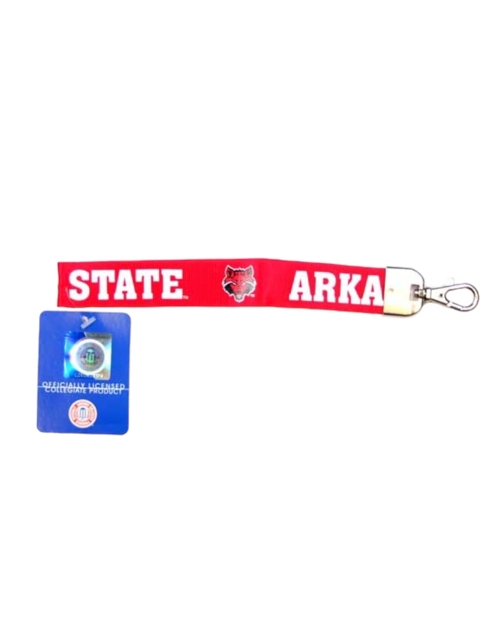 A State wristlet keychains ASU Red Wolves