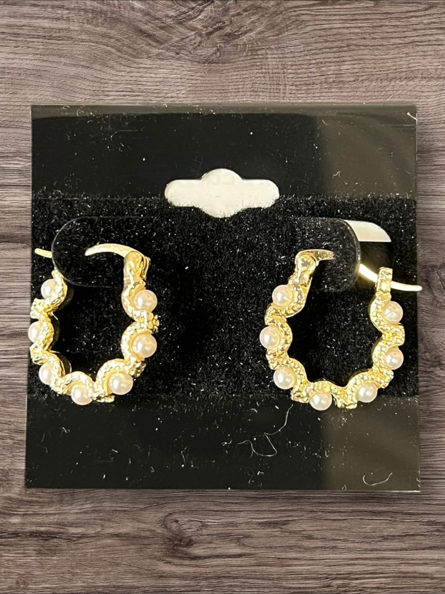 Pearl hoop earrings