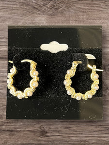 Pearl hoop earrings