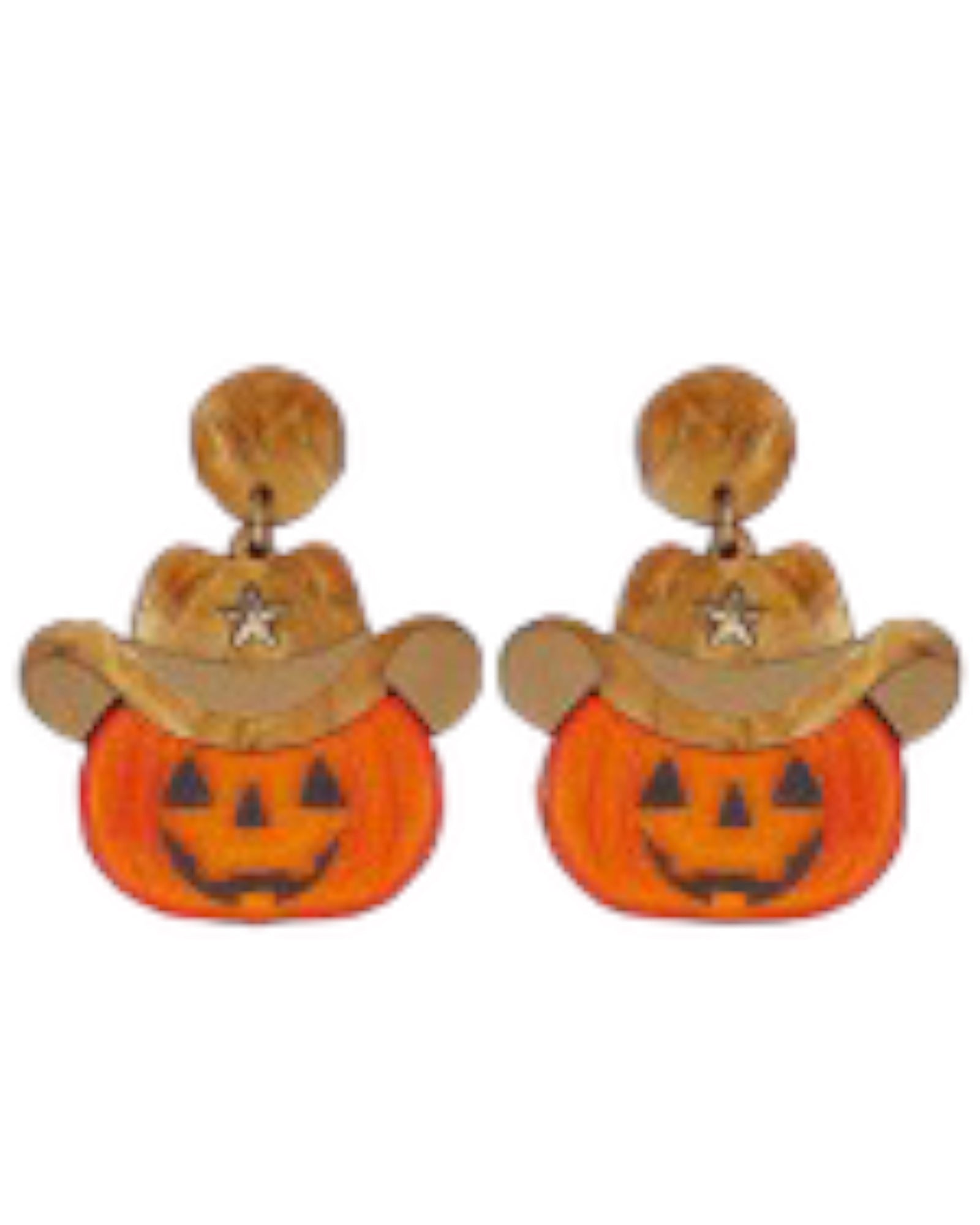 Western jack o latern Earrings